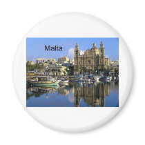 Malta Vallete Harbor (St.K) Magnets