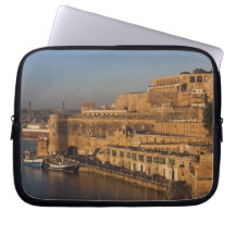 Malta, Valletta, harbor view from Lower Barrakka Laptop Computer Sleeves