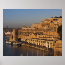 Malta, Valletta, harbor view from Lower Barrakka Posters