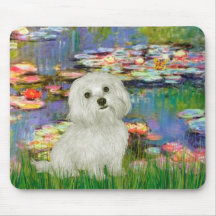 Maltese 11 - Lilies 2 Mouse Mat