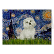 Maltese 11 - Starry Night Card