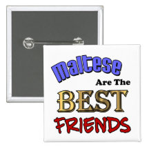 Maltese Are The Best Friends Pin