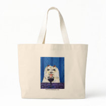 Maltese at the Wine Bar bags