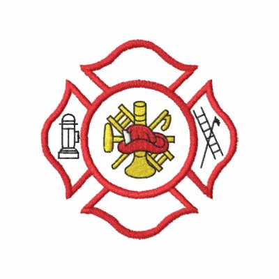Maltese Cross w/Star of Life embroidery designs,Fire & Rescue