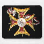 Maltese cross fire mousepads