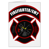 Maltese Cross - Firefighter/EMT Greeting Card