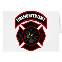 Maltese Cross - Firefighter/EMT Greeting Card