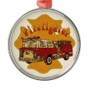 Maltese Cross Firetruck ornaments