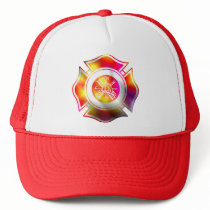 Maltese Cross Multi Color Firefighter Hat hats