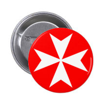 Maltese Cross Pinback Button