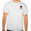 Maltese Cross with shadow figters on the front t-shirts