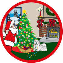 maltese deck the halls photo sculptures