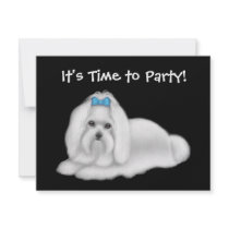 Maltese Dog Invitation