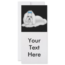 Maltese Dog Rack Card
