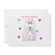 Maltese Furry Valentine invitations by giftsjustforuholiday Maltese Furry Valentine invitations