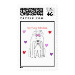 Maltese Furry Valentine Postage postage