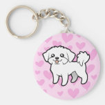 Maltese Love (puppy cut) Key Chain