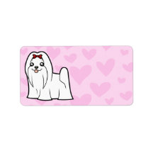 Maltese Love (show cut) Custom Address Label