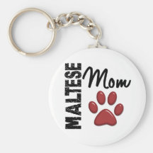 Maltese Mom 2 Key Chain