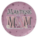Maltese MOM Party Plates