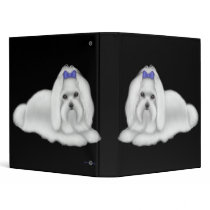 Maltese Puppy Avery Binder