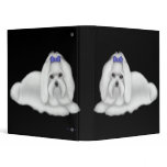Maltese Puppy Avery Binder