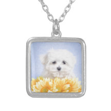 Maltese puppy custom jewelry