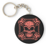 Maltese Skull & Crossbones -red Keychains