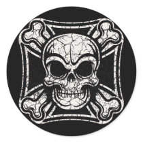 Maltese Skull & Crossbones stickers