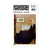 Maltese (three) - Whistlers Mother Stamp