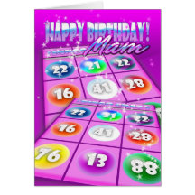 Mam Bingo Crazy Birthday Card