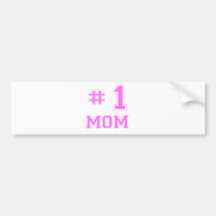 Mamá #1 (mamá del número uno) etiqueta de parachoque