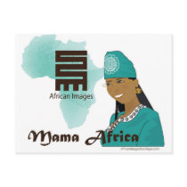 Mama Africa turquoise Post Card