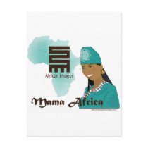 Mama Africa turquoise Post Cards