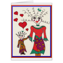 Mama and Baby Elf Love cards