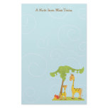 Mama and Baby Giraffe Customized Stationery
