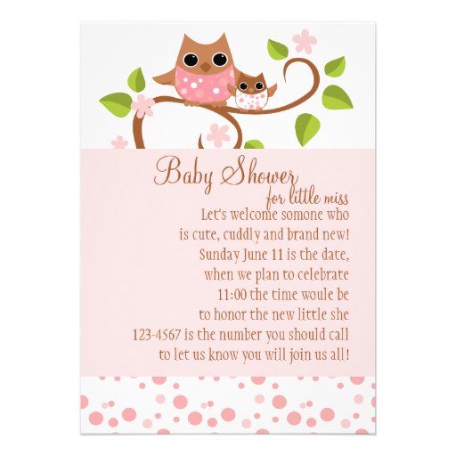 Mama and Baby Owl Custom Announcement