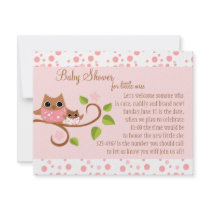 Mama and Baby Owl Invitations