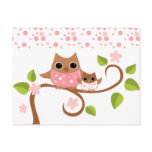 Mama and Baby Owls Postcard