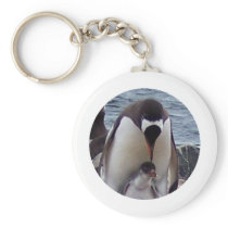 Mama and Baby Penguin Keychain