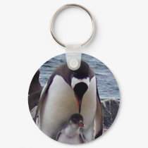 Mama and Baby Penguin keychains by KevOzDotCom Mama and Baby Penguin keychains