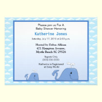 Mama and Baby Whale Baby Shower Invitation invitations