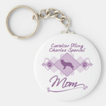 Mamá arrogante del perro de aguas de rey Charles Llaveros