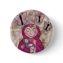 Mama Babushka Pinback Button