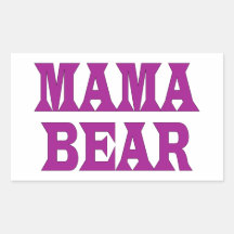 Mama Bear Rectangular Stickers