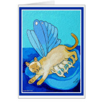Mama Butterfly Fairy Cat & Kittens cards