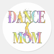 Mamá de la danza pegatinas redondas