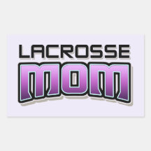 MAMÁ de LaCrosse Rectangular Pegatina
