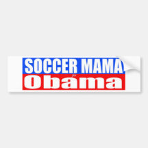 Mamá del fútbol para Obama Pegatina De Parachoque
