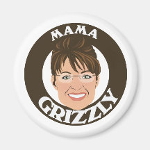 Mama Grizzly Sarah Palin Fridge Magnet